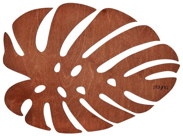 Bordmattesett av tre (6 stk) Monstera - Rose