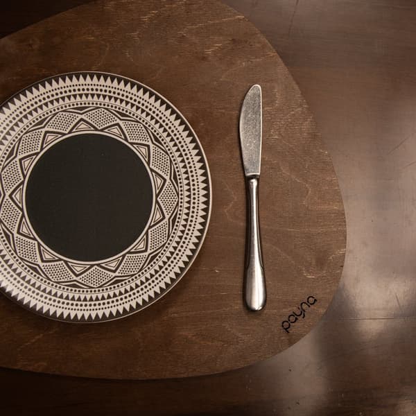 Træ bordmåttesæt (6 stykker) Pære - Wenge