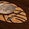 Miniatyrbillede 4 af 5: Træbordmåttesæt (6 stykker) Monstera - honning