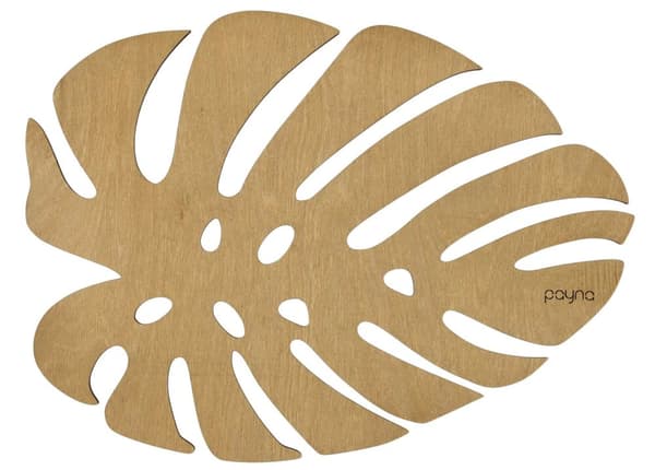 Træbordmåttesæt (6 stykker) Monstera - honning