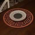 Pikkukuva 2 / 5: Puinen pöytämattosarja (6 kpl) Labyrinth - Rose