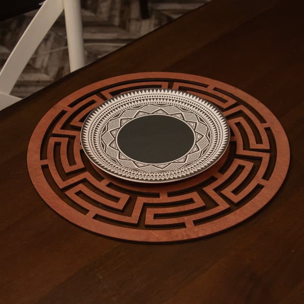 Puinen pöytämattosarja (6 kpl) Labyrinth - Rose