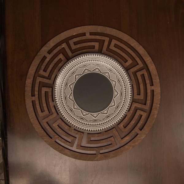 Trebordmattesett (6 deler) Labyrint - Wenge
