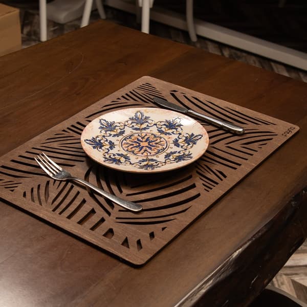 Trebordmattesett (4 deler) Plane - Wenge