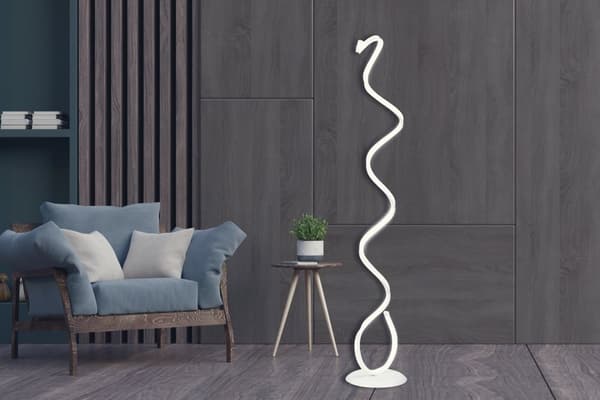 Golvlampa Cobra Vit - Flerfärgad