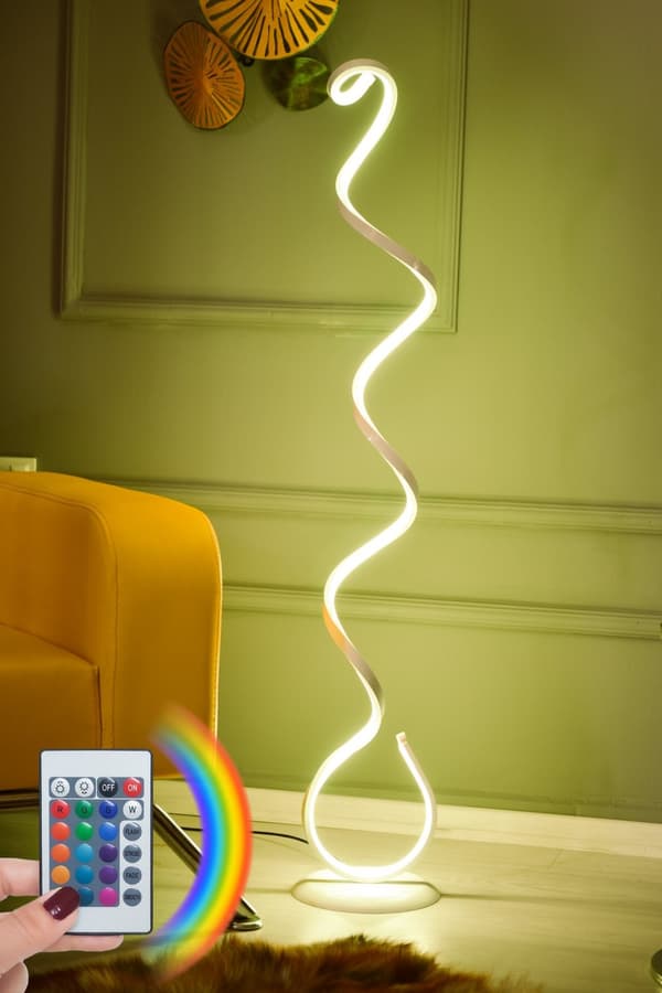 Golvlampa Cobra Vit - Flerfärgad