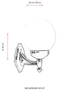 Miniatyrbild 3 av 4: Utomhusvägglampa BAP-68160-BSY-M1-OP