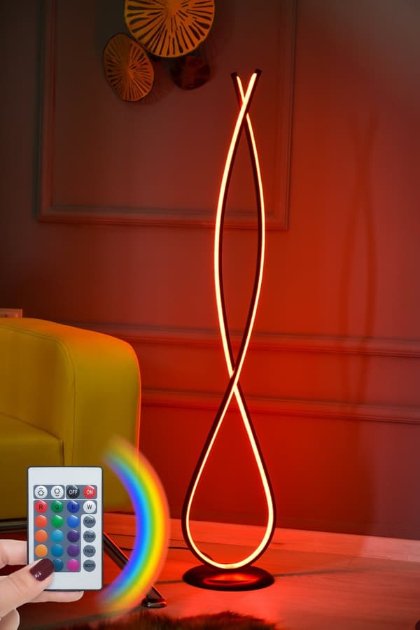 Gulvlampe Infinity Sort - Flerfarvet