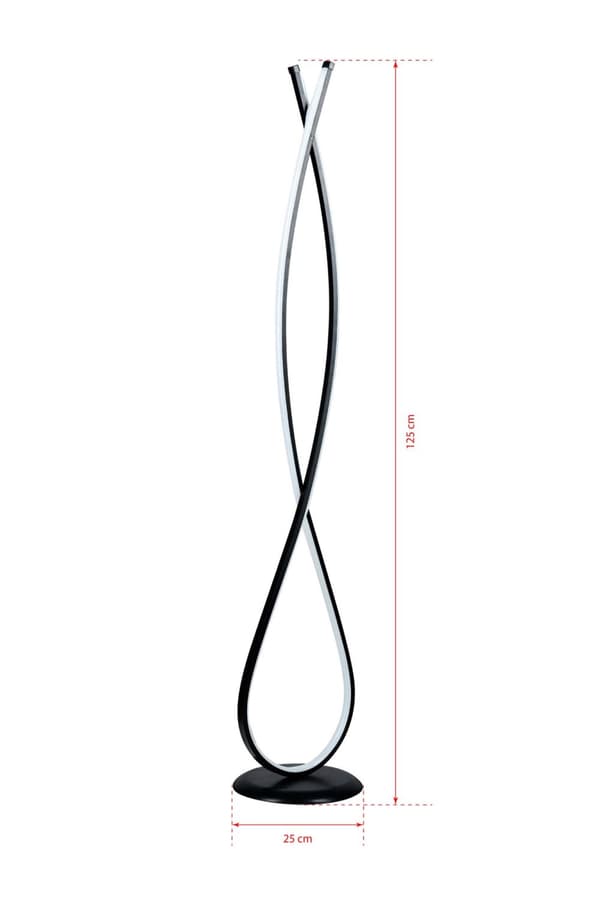 Gulvlampe Infinity Sort - Flerfarvet