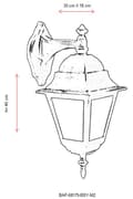 Miniatyrbild 3 av 4: Utomhusvägglampa BAP-68179-BSY-M2