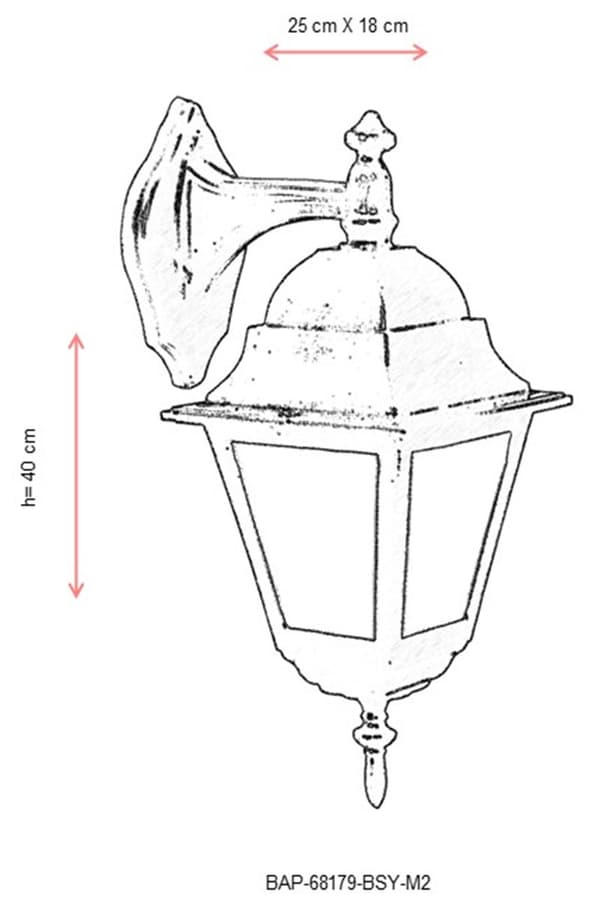Utomhusvägglampa BAP-68179-BSY-M2
