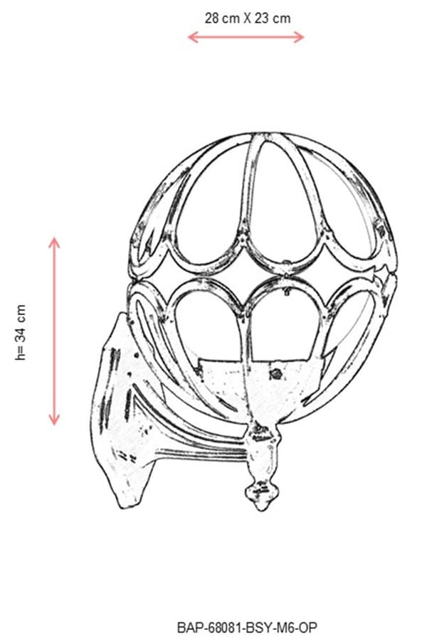 Utomhusvägglampa BAP-68081-BSY-M6-OP