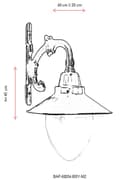Miniatyrbild 3 av 3: Utomhusvägglampa BAP-68204-BSY-M2
