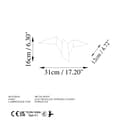 Miniatyrbilde 7 av 7: Vegglampe Pacalı - 13502 - M