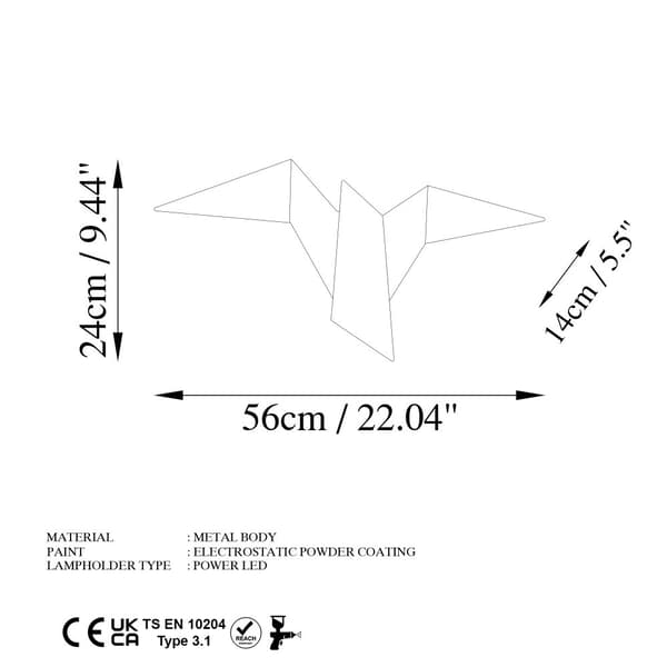 Vägglampa Pacalı - 13502 - L
