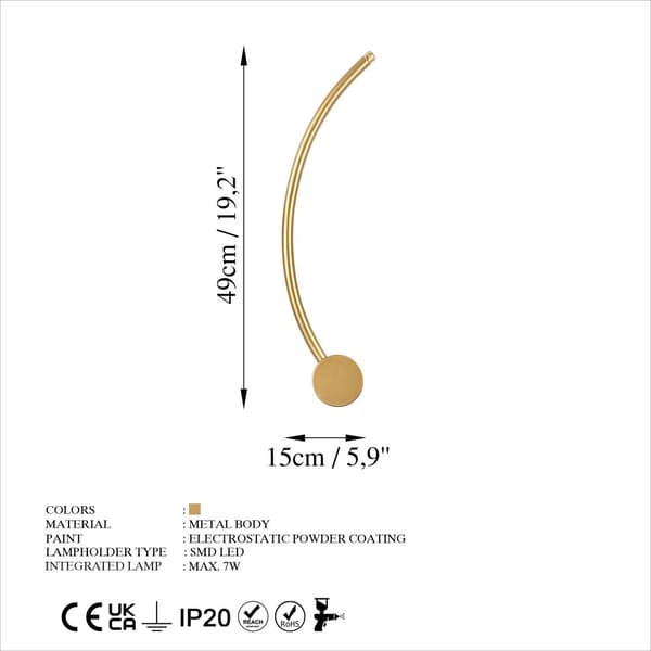 Vegglampe Uyan - 13598
