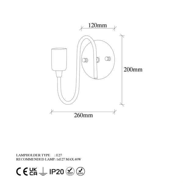 Vegglampe Firat - 11520