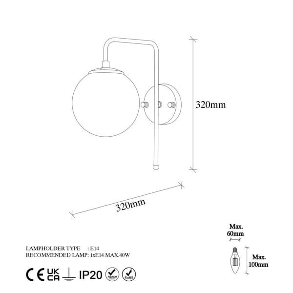 Vägglampa Viran - 10940