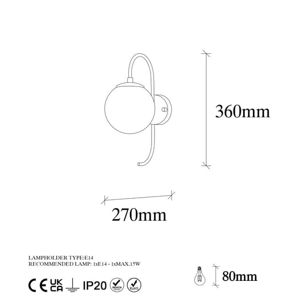 Vegglampe Juvel - 10560