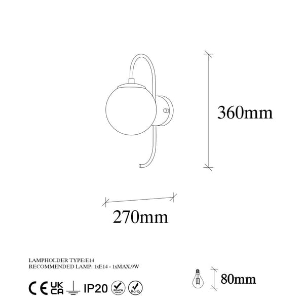 Vegglampe Juvel - 10560