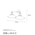 Miniatyrbilde 6 av 6: Vegglampe konisk - 12191