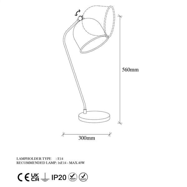 Bordslampa Sanika - 12276