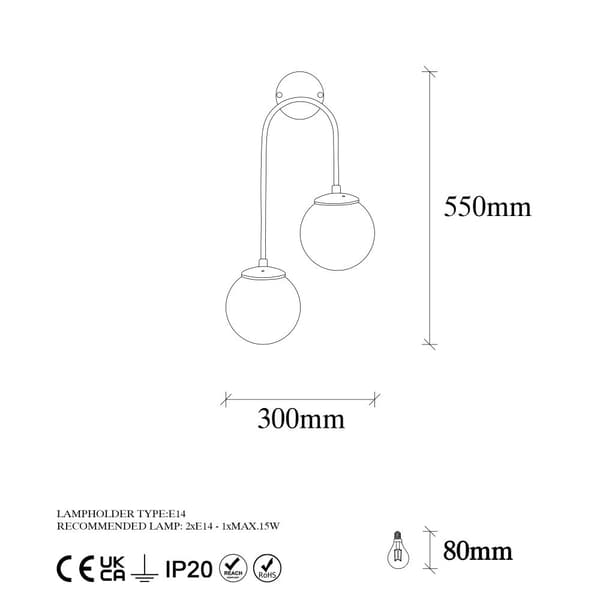 Vägglampa Jewel - 10575