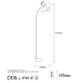 Miniatyrbillede 7 af 8: Gulvlampe Varzan - 10850