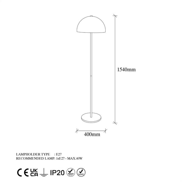 Gulvlampe blandet - 11513
