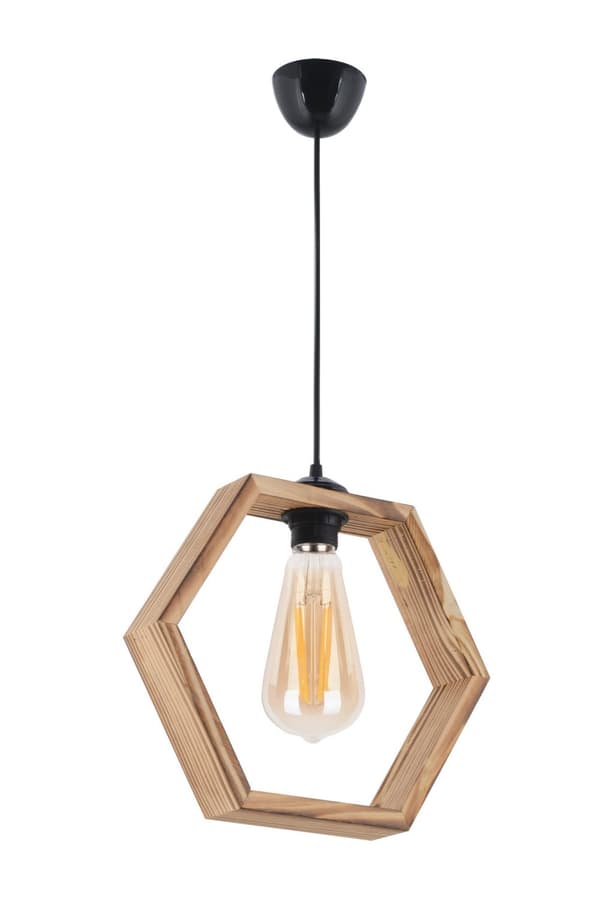 Ljuskrona Hexagon Natural