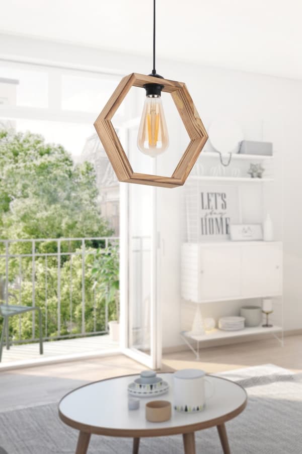 Ljuskrona Hexagon Natural