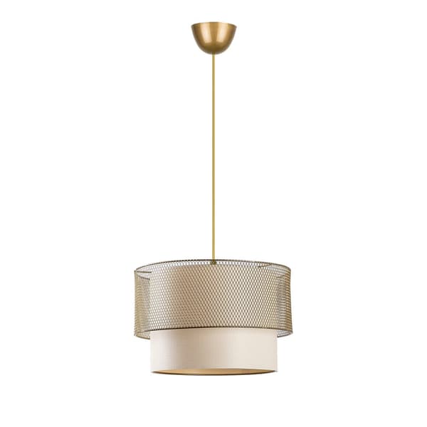 Lysekrone Kage Metal - Creme, Guld