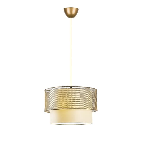 Lysekrone Kage Metal - Creme, Guld