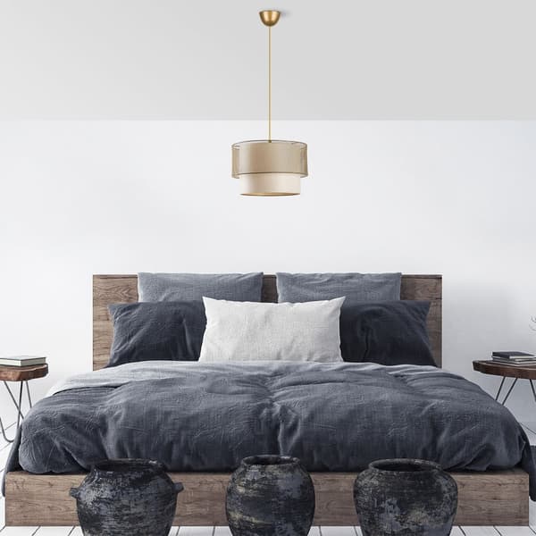Lysekrone Kage Metal - Creme, Guld