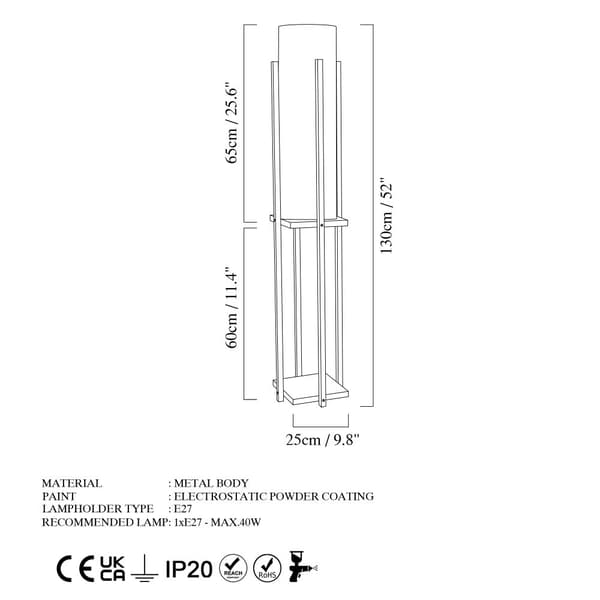 Gulvlampe Hyldelampe - 8125