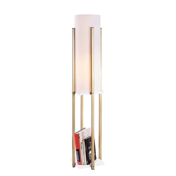 Gulvlampe 7133 - Hvid, Guld