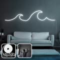 Miniatyrbillede 1 af 7: Dekorativ Væg Led Belysning Wave - Stor - Hvid
