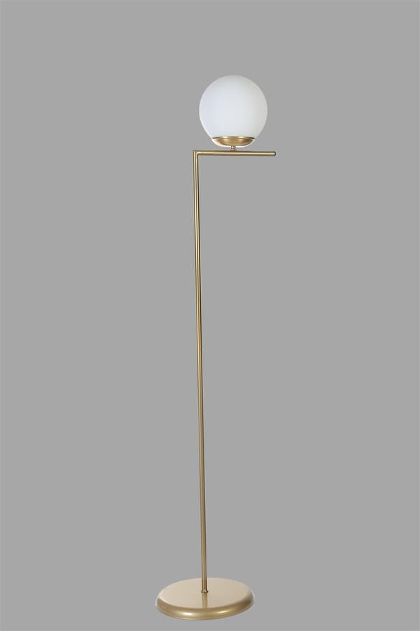 Golvlampa Araz Eskitme Beyaz Camlı Lambader