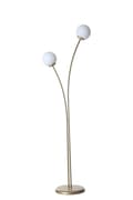 Miniatyrbillede 3 af 5: Gulvlampe Rose 2 Li Eskitme Beyaz Camlı Lambader