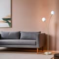 Miniatyrbillede 1 af 5: Gulvlampe Rose 2 Li Eskitme Beyaz Camlı Lambader