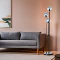 Miniatyrbillede 1 af 4: Gulvlampe Judy 3 Lü Siyah Füme Camlı Lambader