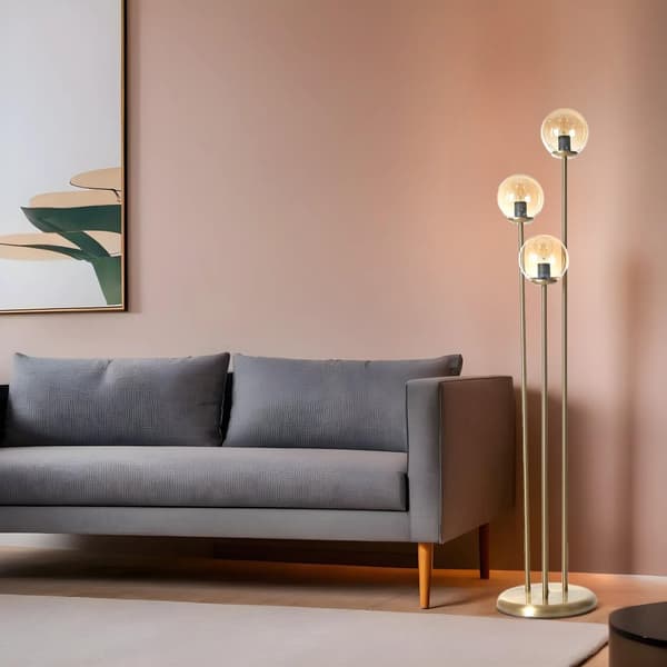 Golvlampa Judy 3 Lü Eskitme Bal Camlı Lambader