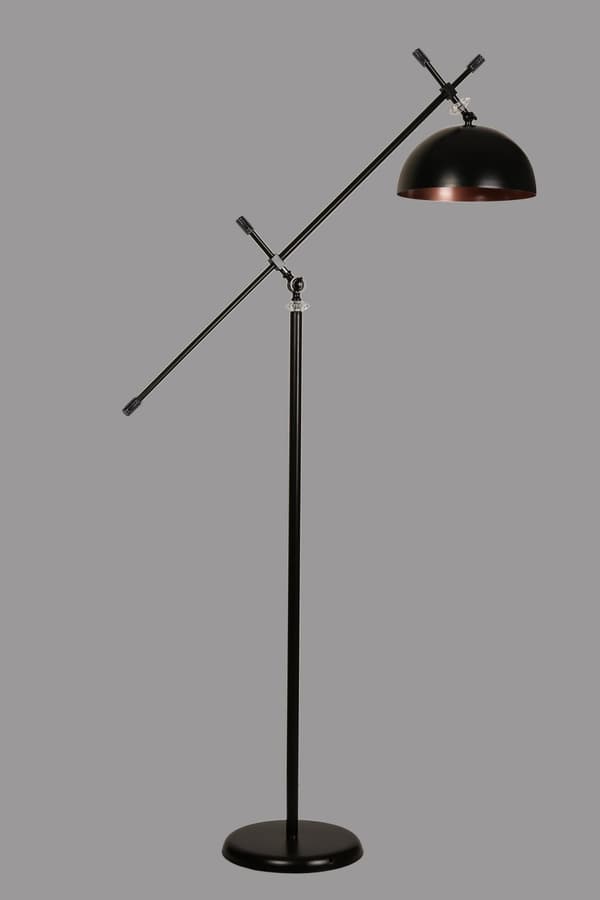 Gulvlampe Hans Lambader Siyah Ayak Retro 3 Başlıklı