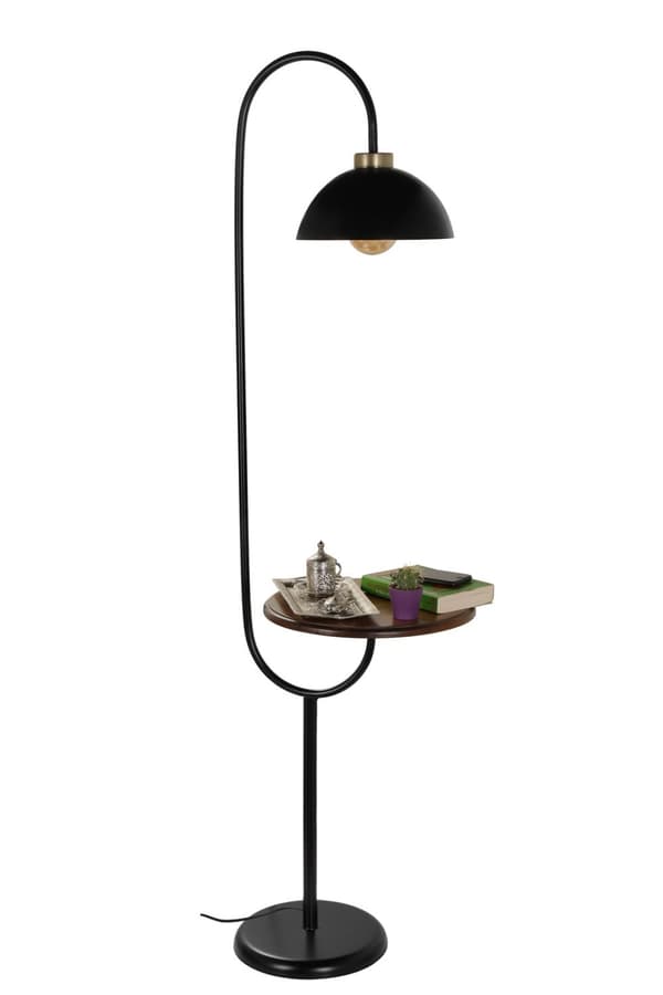 Gulvlampe Zümrüt Siyah Lambader Retro 3 Başlıklı