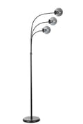 Miniatyrbillede 3 af 5: Gulvlampe Badi 3 Lü Siyah Füme Camlı Lambader