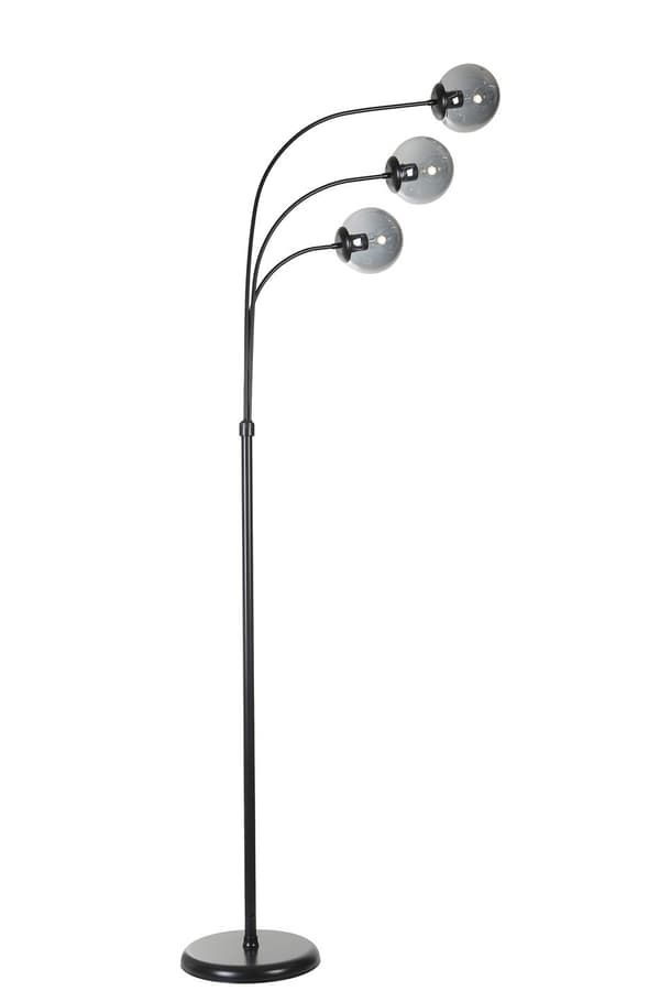 Gulvlampe Badi 3 Lü Siyah Füme Camlı Lambader
