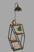 Miniatyrbillede 4 af 6: Gulvlampe Sembol Ceviz Lambader Retro 3 Başlıklı
