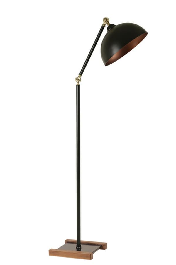 Gulvlampe Milas Siyah Lambader Retro 3 Başlıklı