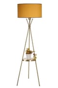 Miniatyrbilde 3 av 3: Gulvlampe Venedik Sehpalı Eskitme Lambader Silindir Hardal Abajurlu