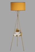 Miniatyrbilde 1 av 3: Gulvlampe Venedik Sehpalı Eskitme Lambader Silindir Hardal Abajurlu